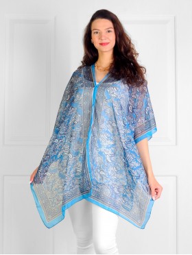 Reversible Pearl Chiffon Top with Paisley Print